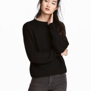 H&M black knit pullover sweater